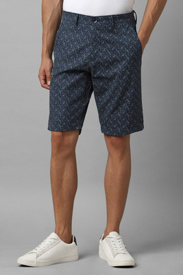 LOUIS PHILIPPE Printed Men Blue Regular Shorts