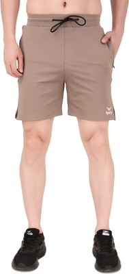 spotfit Solid Men Beige Basic Shorts