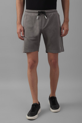 Allen Solly Self Design Men Grey Regular Shorts