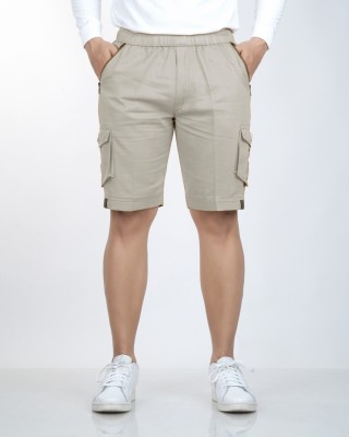 ANAGH FASHION Solid Men White Cargo Shorts