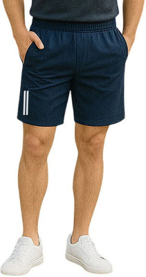 Fabc Solid Men Dark Blue Basic Shorts
