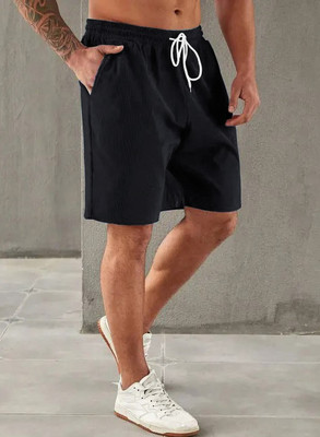 Bellwit Solid Men Black Running Shorts