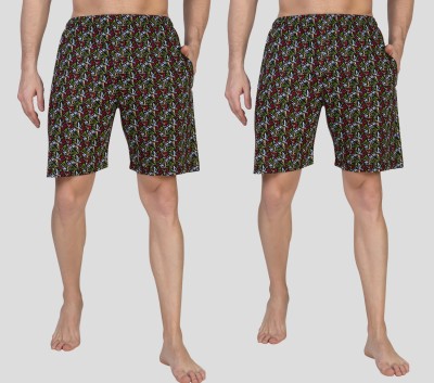 Zeffit Printed Men Green Bermuda Shorts
