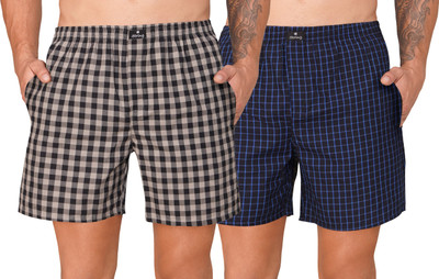 String Checkered Men Multicolor Boxer Shorts