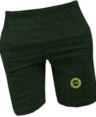 MRB Checkered Men Green Bermuda Shorts