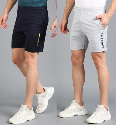 Moda Rapido Printed Men Dark Blue, Silver Sports Shorts, Gym Shorts, Regular Shorts