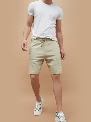 Kappa Solid Men Beige Basic Shorts