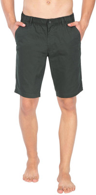 JOCKEY Solid Men Green Chino Shorts