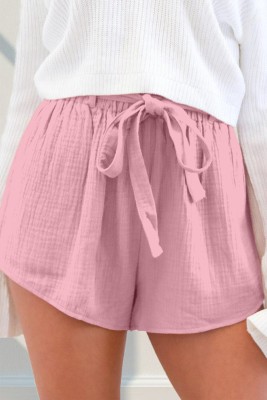 DE TRENDZ Solid Women Pink Casual Shorts