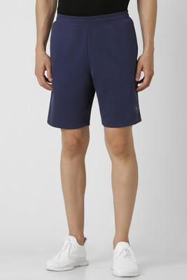 VAN HEUSEN Solid Men Blue Regular Shorts