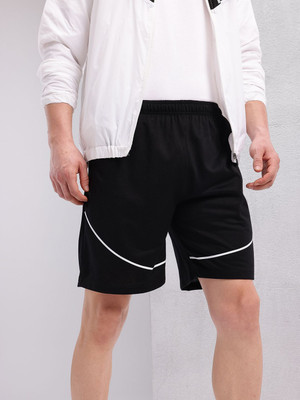 HRX by Hrithik Roshan Solid Men Black Regular Shorts