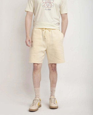 RARE RABBIT Solid Men Yellow Casual Shorts