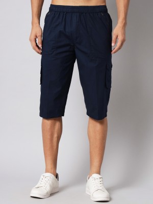 STUDIO NEXX Solid Men Dark Blue Casual Shorts