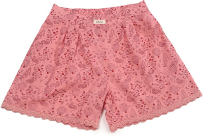 CLLING Floral Print Women Pink Boxer Shorts