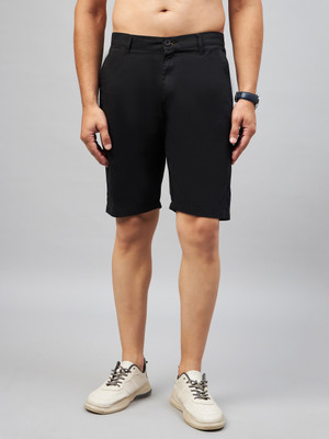 STUDIO NEXX Solid Men Black Regular Shorts