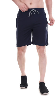 NAVII CLOTHING Solid Men Dark Blue Casual Shorts