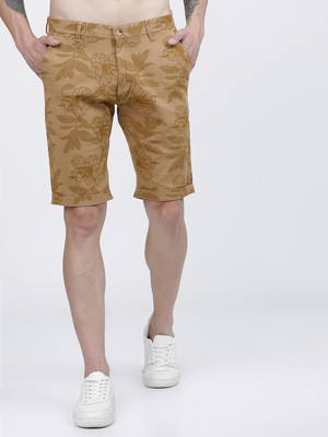 HIGHLANDER Printed Men Beige Regular Shorts