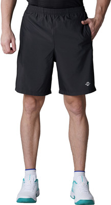 NIVIA Solid Men Black Sports Shorts