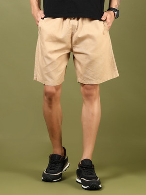 V-MART Solid Men Brown Regular Shorts