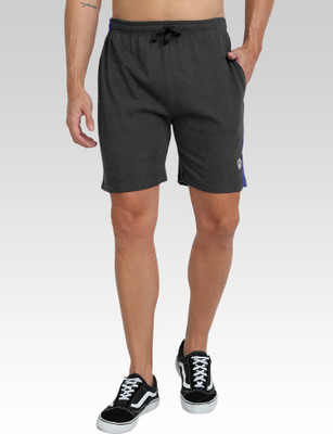 FTX Solid Men Grey Sports Shorts