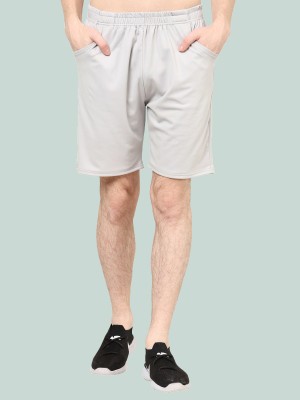 TQH Solid Men Grey Basic Shorts