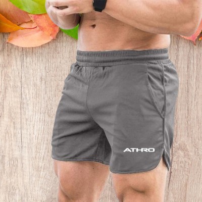 athro Printed Men Grey Sports Shorts