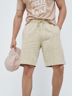 Fame Forever by Lifestyle Solid Men Beige Regular Shorts