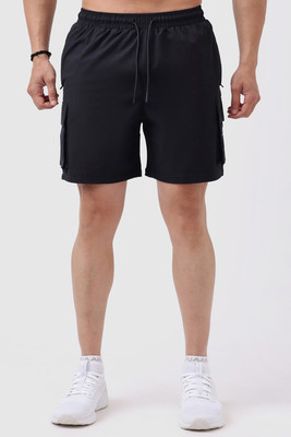 FuaarK Solid Men Black Casual Shorts