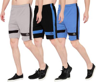 OORA TREND Mesh Men Grey, Dark Blue, Light Blue Sports Shorts