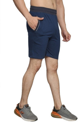Texfro Solid Men Reversible Blue Casual Shorts