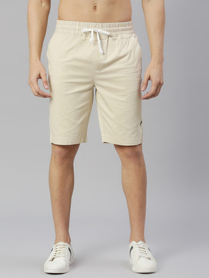Thomas Scott Solid Men Beige Basic Shorts