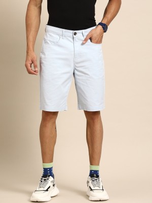 United Colors of Benetton Solid Men Blue Casual Shorts