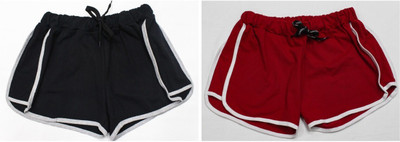 POWERmerc Solid Women Multicolor Regular Shorts