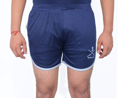 nishu Solid Men Blue Regular Shorts