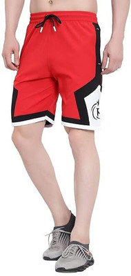 BLUE STAR SHARK Color Block Men Multicolor Regular Shorts