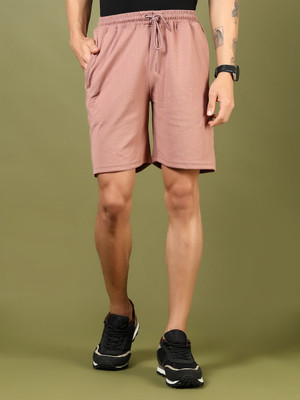 V-MART Solid Men Brown Regular Shorts