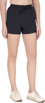 itsme Solid Women Dark Blue Gym Shorts