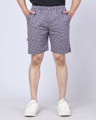 Cargo Sports Printed Men Grey Bermuda Shorts