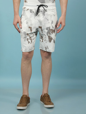 CRIMSOUNE CLUB Self Design Men White Regular Shorts