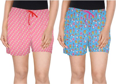 THE BLAZZE Printed Women Multicolor Casual Shorts