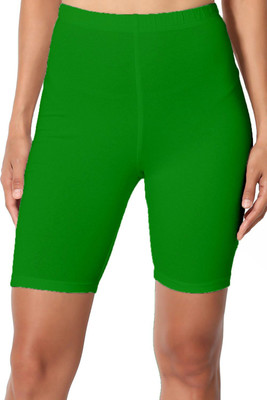 Lili Solid Women Green Running Shorts
