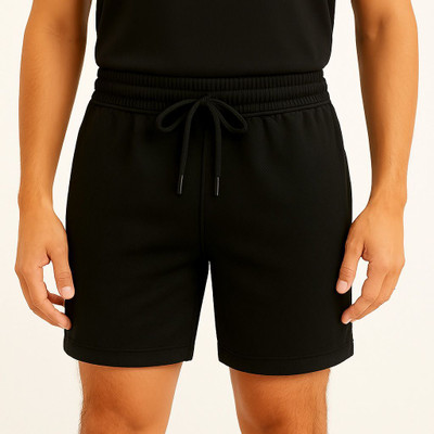 Suparsh Solid Men Black Gym Shorts