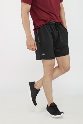 DIDA Solid Men Black Sports Shorts