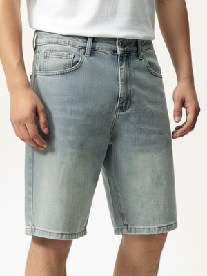 Rawlane Solid Men Light Green Regular Shorts