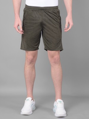 Force NXT Solid Men Green Sports Shorts