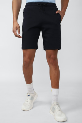 VAN HEUSEN Striped Men Black Regular Shorts