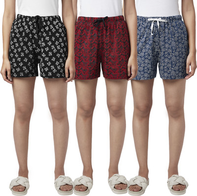 YU by Pantaloons Printed Women Multicolor Regular Shorts