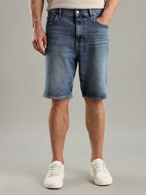 TOMMY HILFIGER Solid Men Blue Casual Shorts