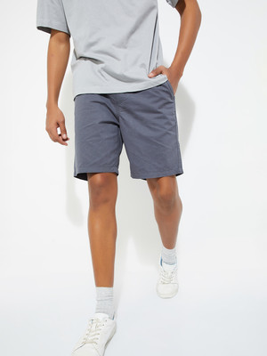 MAX Solid Men Grey Basic Shorts