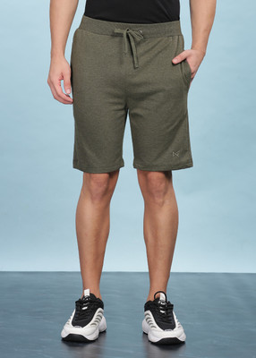 Force NXT Solid Men Dark Grey Bermuda Shorts